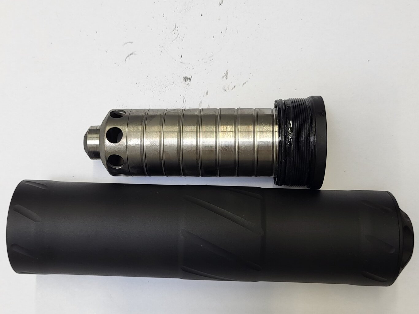 Silencer after firing with RS14.